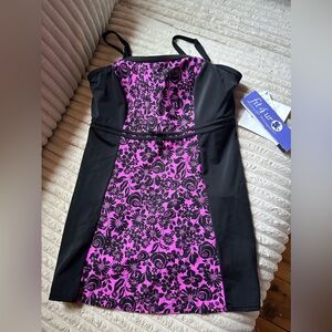 Beautiful pink and black bathing suit